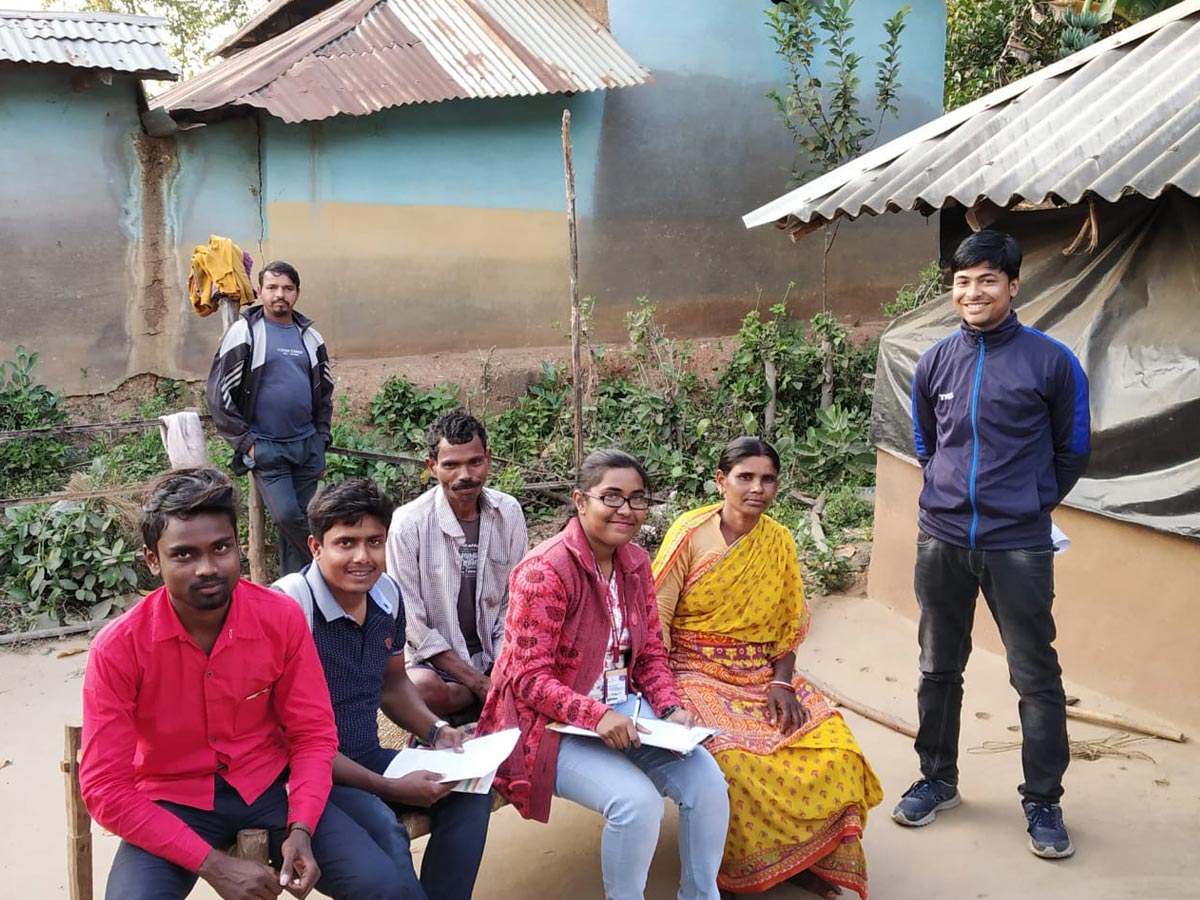 Student volunteers  are collecting data related to UBA2.0 program at Chaltha village with Prof. Rejaul Islam & Prof. Krishanu Ghosh